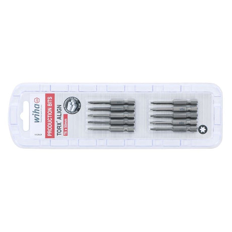 Wiha Torx Align Power Bit T6 x 50mm Pack of 10 Bits