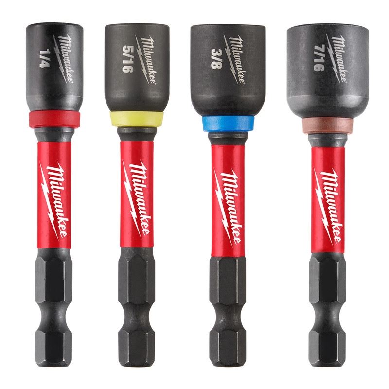 Milwaukee 49-66-4566 4pc Magnetic Nut Setter Set - 2-9/16in