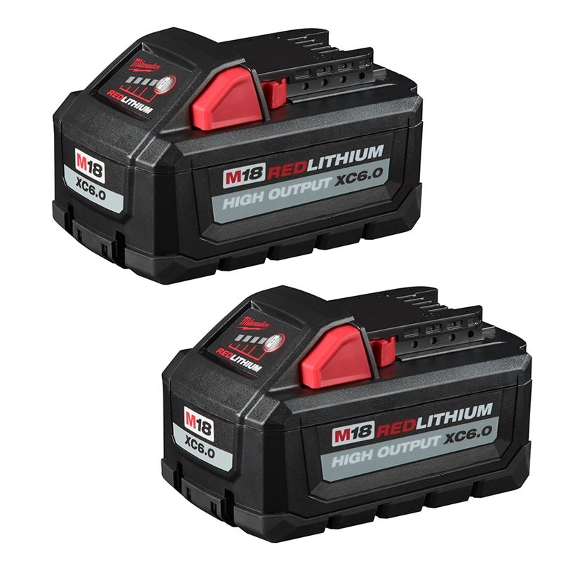 48-11-1862 M18 18 Volt Lithium-Ion Cordless REDLITHIUM HIGH OUTPUT XC 6.0Ah Battery Pack - 2 Pack