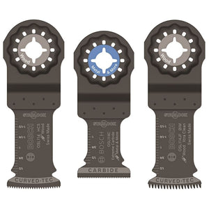 Bosch | OSL003VP 1-1/4 In. Starlock High-Carbon Steel Xtra-clean Clean Carbide Plunge Cut Blades 3 pk.