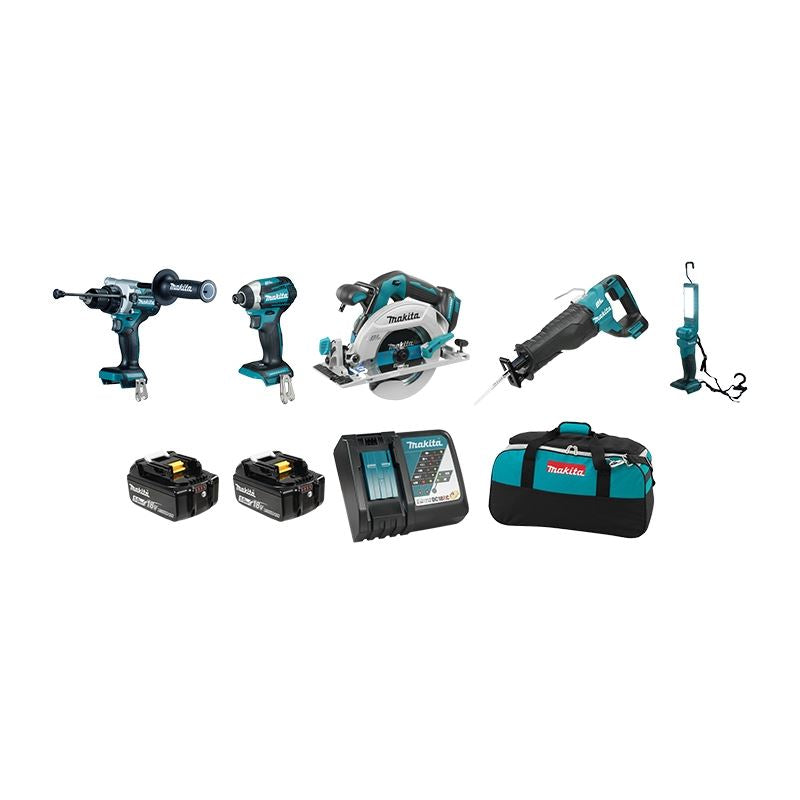 Makita DLX5083TX1 18V (5.0 Ah) LXT 5 Tool Combo Kit