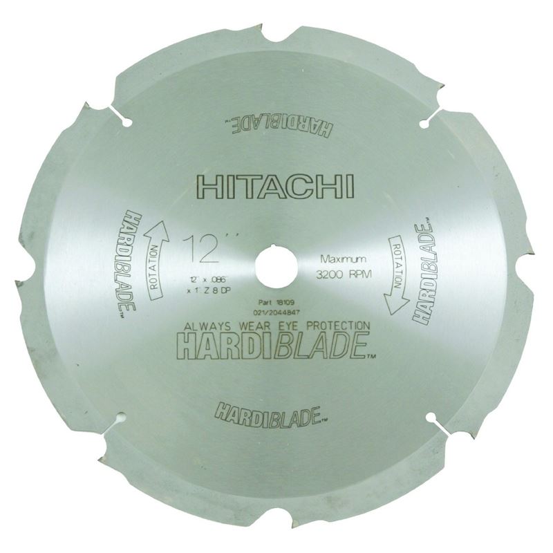 Hitachi | 18109 12" x 8 Tooth Miter Table Saw Hardi-Blade