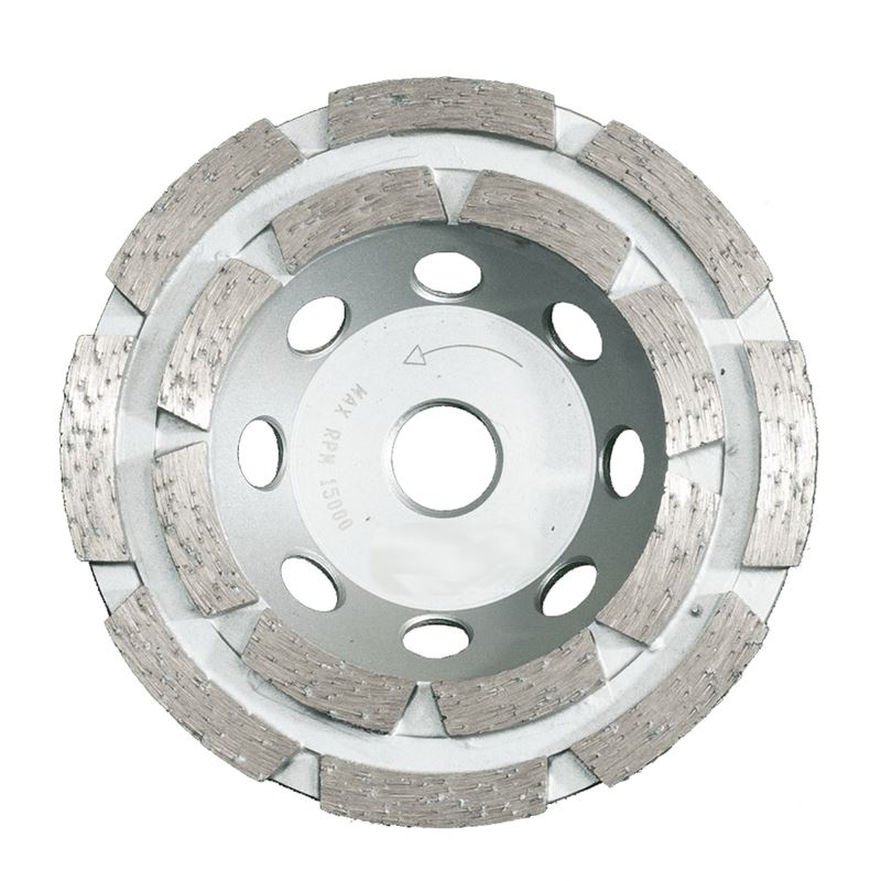 Husqvarna 585327119 4 in Segmented Vari-Grind Double Row Diamond Cup Wheel