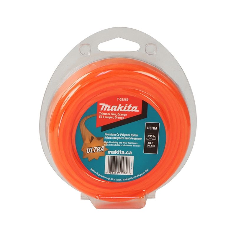 Makita T-03589 Orange Ultra Trimmer Line 0.95 in 40 Ft