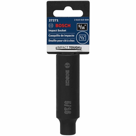 Bosch | 27271 5/16 In. Impact Tough Deep Well Socket, 1/2 In. Shank - Mississauga Hardware Centre IncBOSCH27271