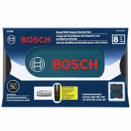 Bosch | 27285 8 Pc. 3/8 Deep Well Socket Set - Mississauga Hardware Centre IncBOSCH27285