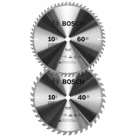 Bosch BCB10TW 10inx 40T and 60T Carbide Blade Combo Pack - Mississauga Hardware Centre IncBOSCHBCB10TW