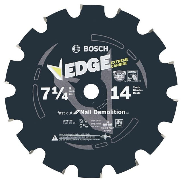 Bosch | CB714NC 7 - 1/4 In. 14 Tooth Edge Circular Saw Blade for Nail Demolition - Mississauga Hardware Centre IncBOSCHCB714NC