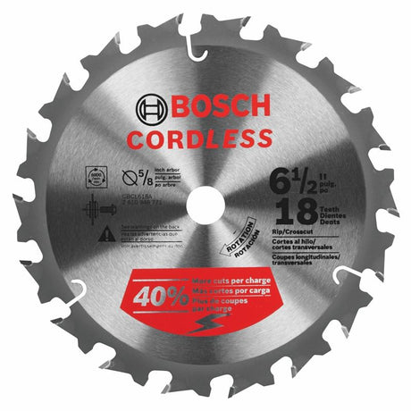 Bosch | CBCL618A 6 - 1/2 In. 18 Tooth Circular Saw Blade for Cordless Saw - Mississauga Hardware Centre IncBOSCHCBCL618A