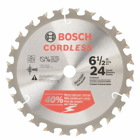 Bosch | CBCL624A 6 - 1/2 In. 24 Tooth Circular Saw Blade for Cordless Saw - Mississauga Hardware Centre IncBOSCHCBCL624A