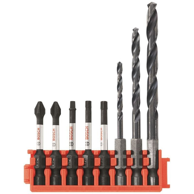Bosch | CCSDDV08 8 pc. Impact Tough Black Oxide Drill and Drive Bits with Clip for Custom Case System - Mississauga Hardware Centre IncBOSCHCCSDDV08