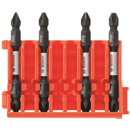 Bosch | CCSDEPHV2504 4 pc. Impact Tough Phillips 2.5 In. Double - Ended Bits with Clip for Custom Case System - Mississauga Hardware Centre IncBOSCHCCSDEPHV2504