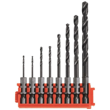 Bosch | CCSDV08 8 pc. Impact Tough Black Oxide Drill Bits with Clip for Custom Case System - Mississauga Hardware Centre IncBoschCCSDV08