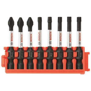 Bosch | CCSV208 8 pc. Impact Tough Phillips, Square and Torx 2 In. Power Bits with Clip for Custom Case System - Mississauga Hardware Centre IncBOSCHCCSV208