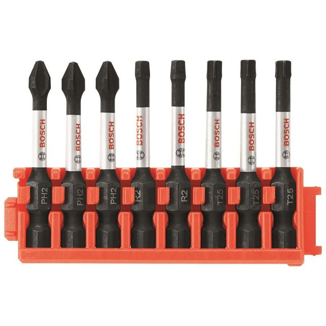 Bosch | CCSV208 8 pc. Impact Tough Phillips, Square and Torx 2 In. Power Bits with Clip for Custom Case System - Mississauga Hardware Centre IncBOSCHCCSV208