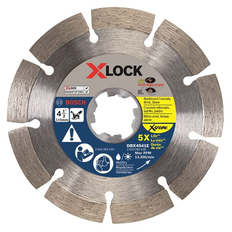 Bosch DBX4541E 4 - 1/2 In. X - LOCK Xtreme Segmented Diamond Blade - Mississauga Hardware Centre IncBOSCHDBX4541E