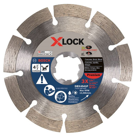 Bosch DBX4541P 4 - 1/2 In. X - LOCK Premium Segmented Diamond Blade - Mississauga Hardware Centre IncBOSCHDBX4541P