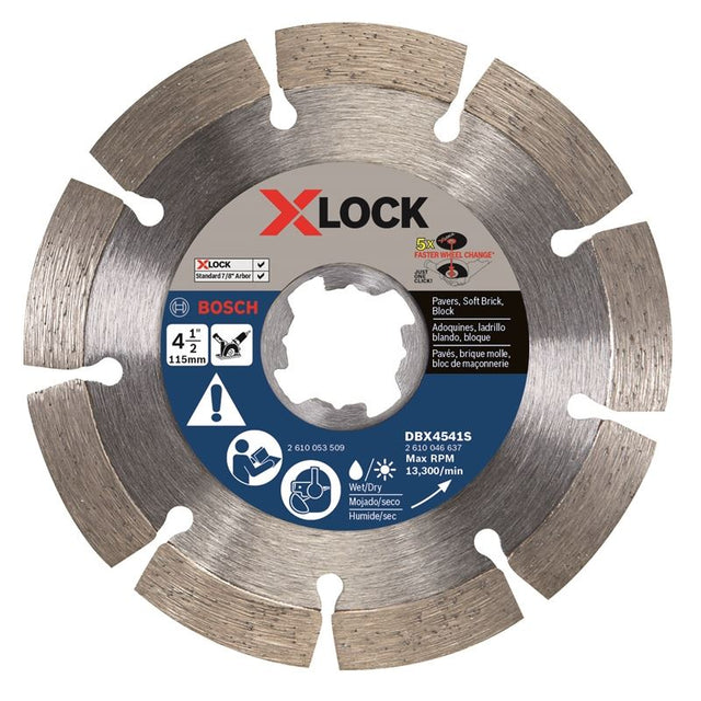 Bosch DBX4541S 4 - 1/2 In. X - LOCK Segmented Rim Diamond Blade - Mississauga Hardware Centre IncBoschDBX4541S