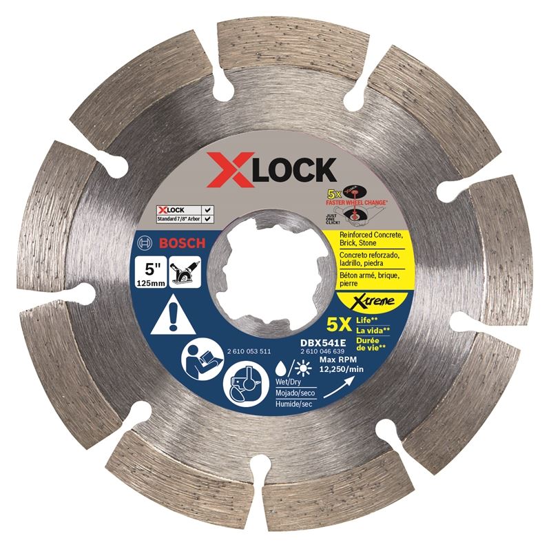 Bosch DBX541E 5 In. X - LOCK Xtreme Segmented Diamond Blade - Mississauga Hardware Centre IncBoschDBX541E