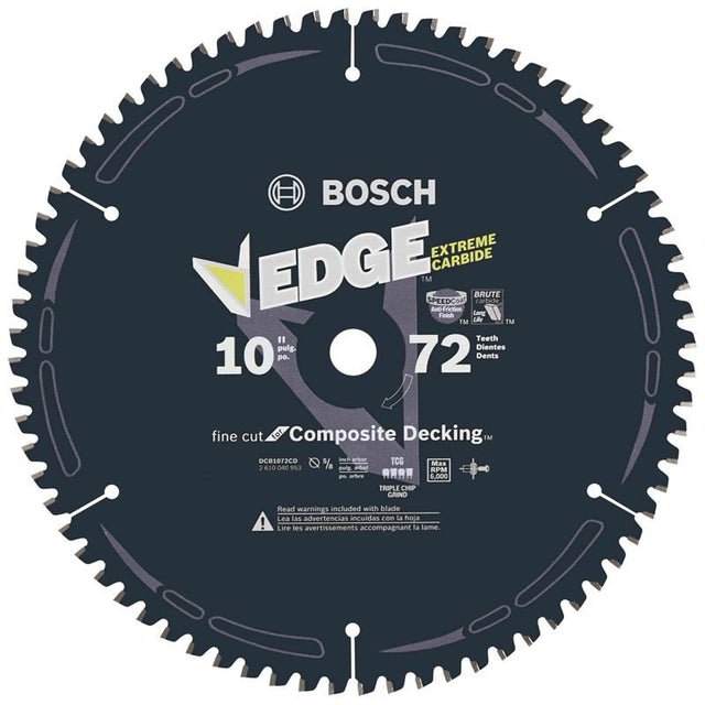 Bosch | DCB1072CD 10 In. 72 Tooth Edge Circular Saw Blade for Composite Decking - Mississauga Hardware Centre IncBoschDCB1072CD
