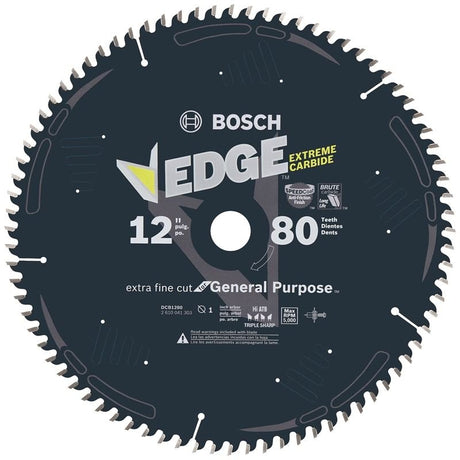 Bosch | DCB1280 12 In. 80 Tooth Edge Circular Saw Blade for Extra - Fine Finish - Mississauga Hardware Centre IncBOSCHDCB1280