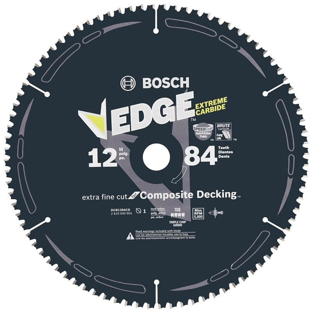 Bosch | DCB1284CD 12 In. 84 Tooth Edge Circular Saw Blade for Composite Decking - Mississauga Hardware Centre IncBoschDCB1284CD