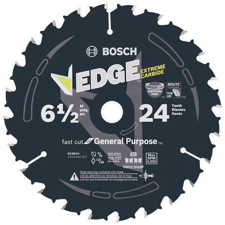 Bosch | DCB624 6 - 1/2 In. 24 Tooth Edge Circular Saw Blade for General Purpose - Mississauga Hardware Centre IncBOSCHDCB624