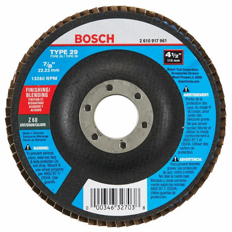 Bosch | FD2945060 4 - 1/2 In. 7/8 In. Arbor Type 29 60 Grit Blending/Grinding Abrasive Wheel - Mississauga Hardware Centre IncBOSCHFD2945060