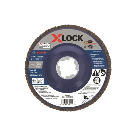 Bosch FDX2745060 4 - 1/2 In. X - LOCK Arbor Type 27 60 Grit Flap Disc - Mississauga Hardware Centre IncBOSCHFDX2745060