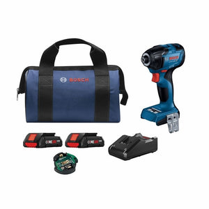 Bosch GDR18V - 1860CB25 18V Connected - Ready 1/4 In. Hex Impact Driver Kit with (2) CORE18V 4.0 Ah Compact Batteries and (1) Connectivity Module - Mississauga Hardware Centre IncBOSCHGDR18V-1860CB25