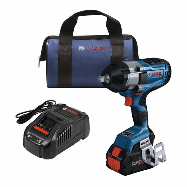 Bosch GDS18V - 740CB14 PROFACTOR 18V Connected 1/2 In. Impact Wrench Kit with Friction Ring and (1) CORE18V 8.0 Ah PROFACTOR Performance Battery - Mississauga Hardware Centre IncBOSCHGDS18V-740CB14