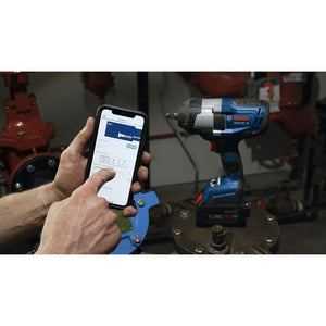 Bosch GDS18V - 740CB14 PROFACTOR 18V Connected 1/2 In. Impact Wrench Kit with Friction Ring and (1) CORE18V 8.0 Ah PROFACTOR Performance Battery - Mississauga Hardware Centre IncBOSCHGDS18V-740CB14