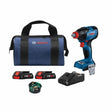 Bosch GDX18V - 1860CB25 18V Connected - Ready Two - In - One 1/4 In. and 1/2 In. Bit/Socket Impact Driver/Wrench Kit with (2) CORE18V 4.0 Ah Compact Batteries and (1) Connectivity Module - Mississauga Hardware Centre IncBOSCHGDX18V-1860CB25