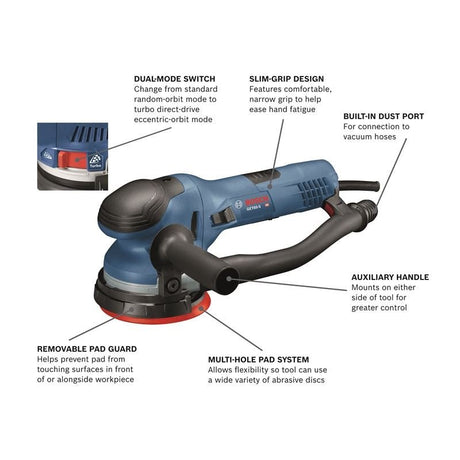 Bosch GET65 - 5N 5 In. Dual - Mode Random Orbit Sander - Mississauga Hardware Centre IncBOSCHGET65-5N