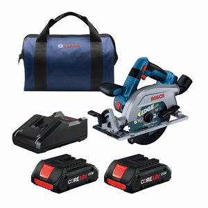 Bosch GKS18V - 22LB25 18V Brushless Blade - Left 6 - 1/2 In. Circular Saw Kit with (2) CORE 18V 4.0 Ah Compact Batteries - Mississauga Hardware Centre IncBOSCHGKS18V-22LB25