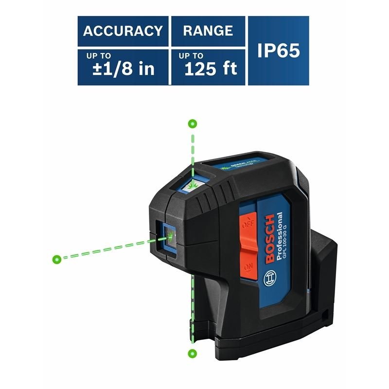 Bosch GPL100 - 30G Green - Beam Three - Point Self - Leveling Alignment Laser - Mississauga Hardware Centre IncBOSCHGPL100-30G