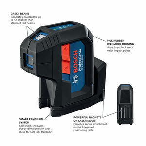 Bosch GPL100 - 30G Green - Beam Three - Point Self - Leveling Alignment Laser - Mississauga Hardware Centre IncBOSCHGPL100-30G