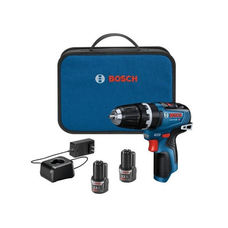Bosch GSB12V - 300B22 12V Max Brushless 3/8 In. Hammer Drill/Driver Kit with (2) 2.0 Ah Batteries - Mississauga Hardware Centre IncBOSCHGSB12V-300B22