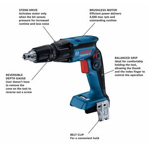 Bosch GXL18V - 291B25 18V 2 - Tool Combo Kit with Brushless Screwgun, Brushless Cut - Out Tool and (2) CORE 18V 4.0 Ah Compact Batteries - Mississauga Hardware Centre IncBOSCHGXL18V-291B25