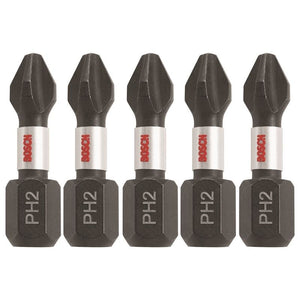 Bosch | ITPH2105 5 pc. Impact Tough 1 In. Phillips 2 Insert Bits - Mississauga Hardware Centre IncBOSCHITPH2105