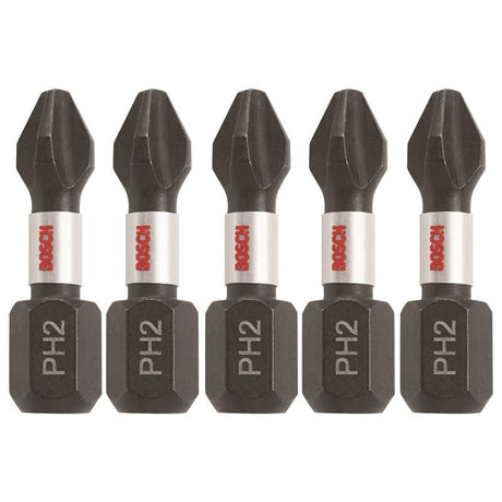 Bosch | ITPH2105 5 pc. Impact Tough 1 In. Phillips 2 Insert Bits - Mississauga Hardware Centre IncBOSCHITPH2105