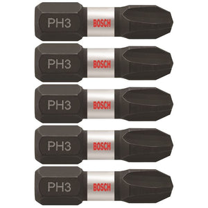 Bosch | ITPH3105 5 pc. Impact Tough 1 In. Phillips 3 Insert Bits - Mississauga Hardware Centre IncBOSCHITPH3105
