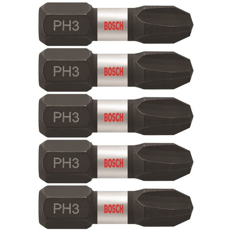 Bosch | ITPH3105 5 pc. Impact Tough 1 In. Phillips 3 Insert Bits - Mississauga Hardware Centre IncBOSCHITPH3105