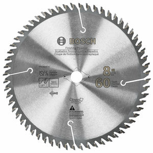 Bosch | PRO860FIN 8 In. 60 Tooth Plywood and Finishing Circular Saw Blade - Mississauga Hardware Centre IncBOSCHPRO860FIN