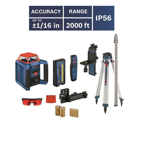 Bosch REVOLVE2000 Self - Leveling Horizontal/Vertical Rotary Laser Kit - Mississauga Hardware Centre IncBOSCHGRL2000-40HVK