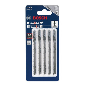 Bosch T101B 5 Pieces 4 In. 10 TPI Variable Pitch Clean for Wood T - Shank Jig Saw Blades - Mississauga Hardware Centre IncBOSCHT101B