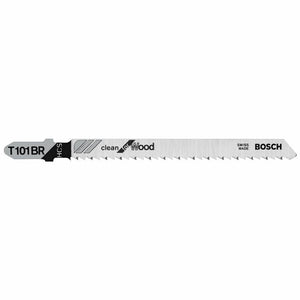 Bosch T101BR 5 Pieces 4 In. 10 TPI Reverse Pitch Clean for Wood T - Shank Jig Saw Blades - Mississauga Hardware Centre IncBOSCHT101BR
