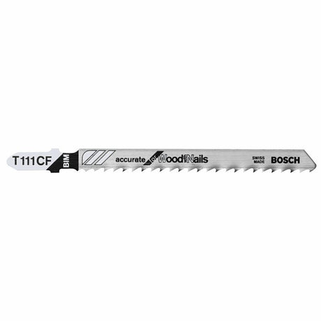 Bosch T111C 5 Pieces 4 In. 8 TPI Basic for Wood T - Shank Jig Saw Blades - Mississauga Hardware Centre IncBOSCHT111C