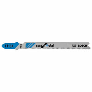 Bosch T118A 5 pieces 3 - 5/8 In. 17 - 24 TPI Basic for Metal T - Shank Jig Saw Blades - Mississauga Hardware Centre IncBOSCHT118A