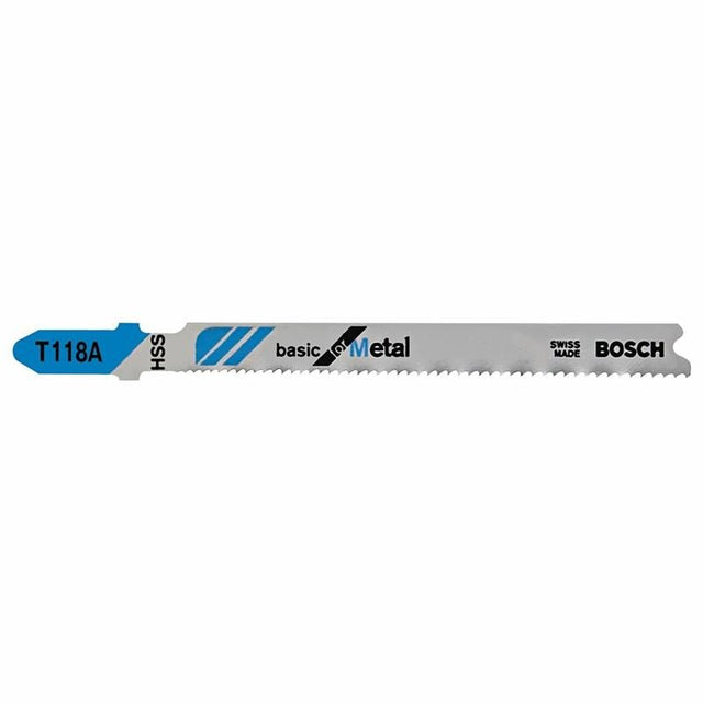 Bosch T118A 5 pieces 3 - 5/8 In. 17 - 24 TPI Basic for Metal T - Shank Jig Saw Blades - Mississauga Hardware Centre IncBOSCHT118A